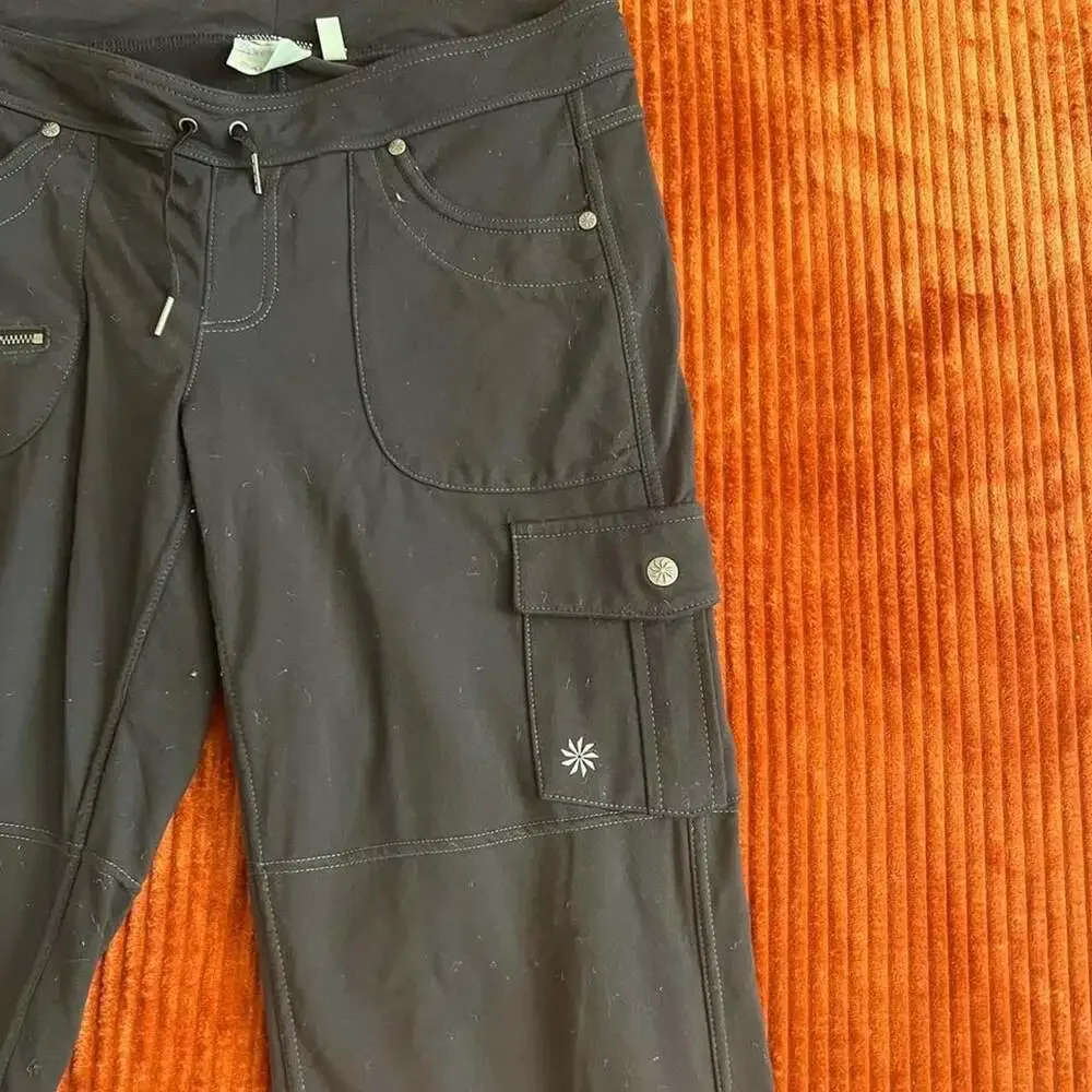 Athleta Women's Black and Grey Trousers